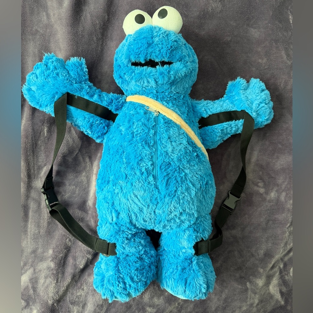 Sesame Street Cookie Monster “Piggyback” Backpack